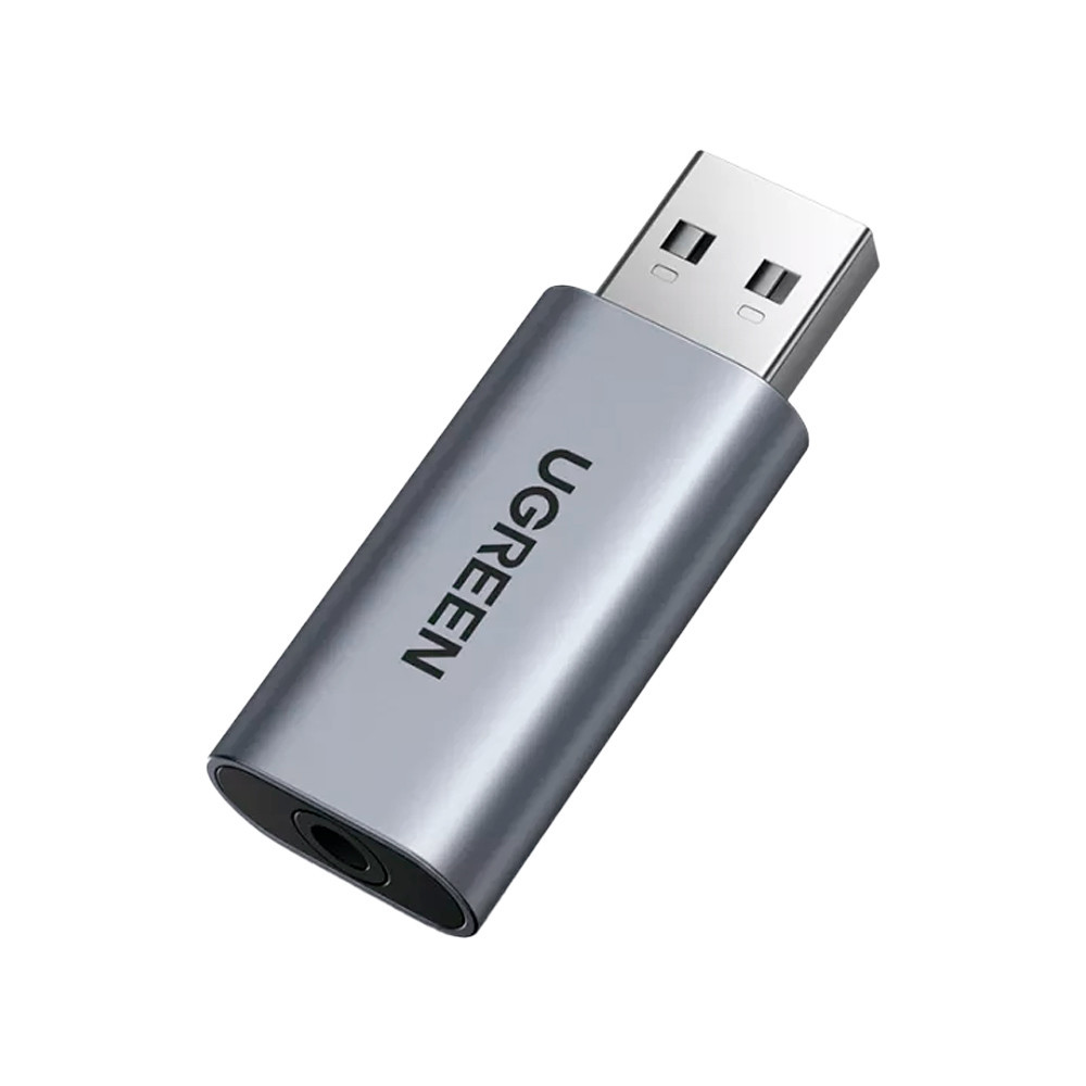 Ugreen Adaptador de Áudio Externo Usb 2.0 para 3,5 mm Suporta Plug em Oferta na Shopee