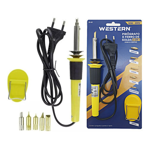 Pirografo Gravador E Soldador Grava Madeira Couro 127 / 220v em Oferta na Shopee