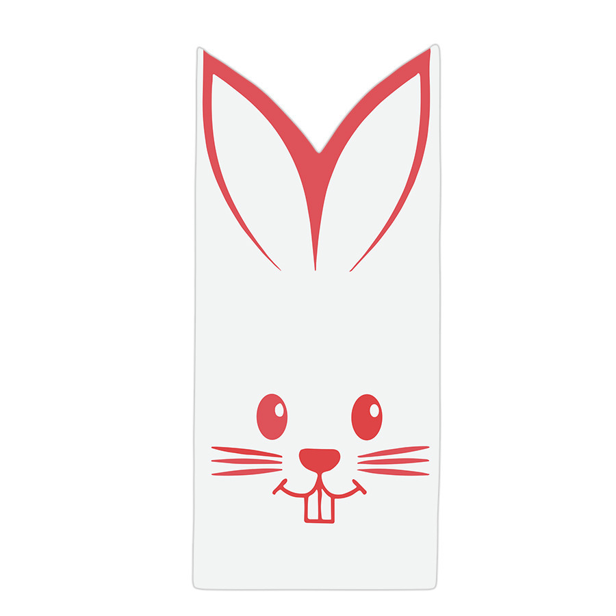 Saquinho de Papel Coelho Branco e Vermelho - 10 unidades - Decora Doces - Rizzo