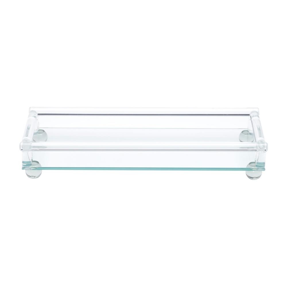 Bandeja Decorativa Wolff de Vidro 33cm x 12cm x 6cm