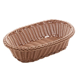 Cesta Oval Lyor de Rattan Plástico 24cm x 17cm x 7cm