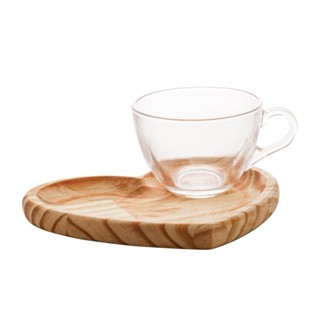 Xícara Woodart Coração de Chá Pinus Natural 190ml