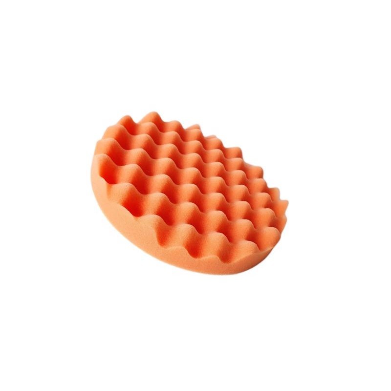 Boina Espuma P/ Polimento 7 Polegadas Velcro Grossa Laranja