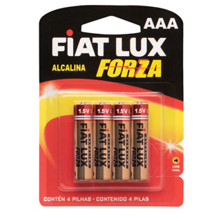 Pilha Alcalina AAA Palito Com 4 Unidades Forza Fiat Lux