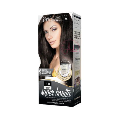 Probelle Super Bonita Coloração em Creme 3.0 Castanho Escuro