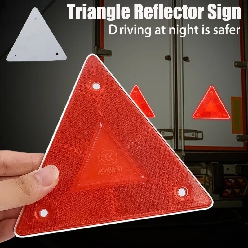 Placa De Segurança De Alertas-Sinal De Aviso De Parada De Veículo-Refletor Triângulo Vermelho-Adequado Para Caminhão Car