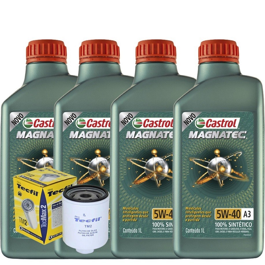4 Lts Castrol 5w40 SP Sintetico + Filtro TM2 GOL/FOX (tecfil)