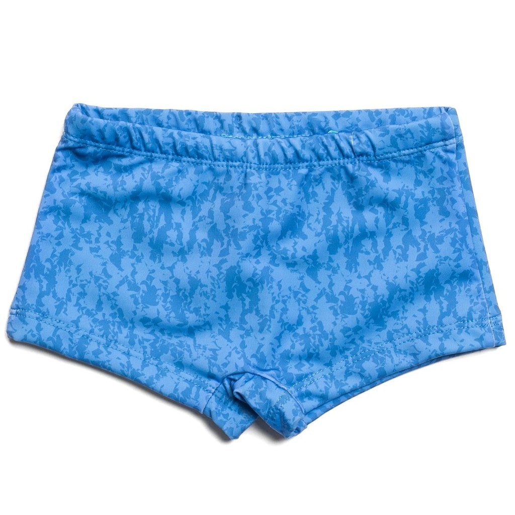 Sunga Azul Camuflada Infantil Juvenil Com Proteção Solar UV 50 Praia Piscina Natação Pronta Entrega
