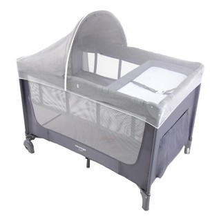 Berço Portátil Luck Cinza Mescla - Voyage em Oferta na Shopee