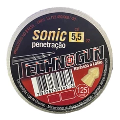 Chumbinho Sonic Gold 5.5mm 125 Unidades - Technogun