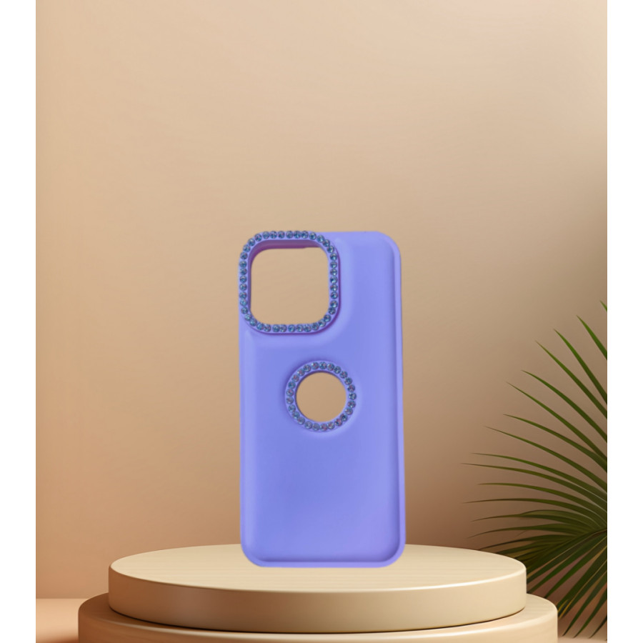 Capa Capinha de Celular Compatível  IP 15 PRO MAX Silicone Aveludada Com Strass Brilhante Ref r9