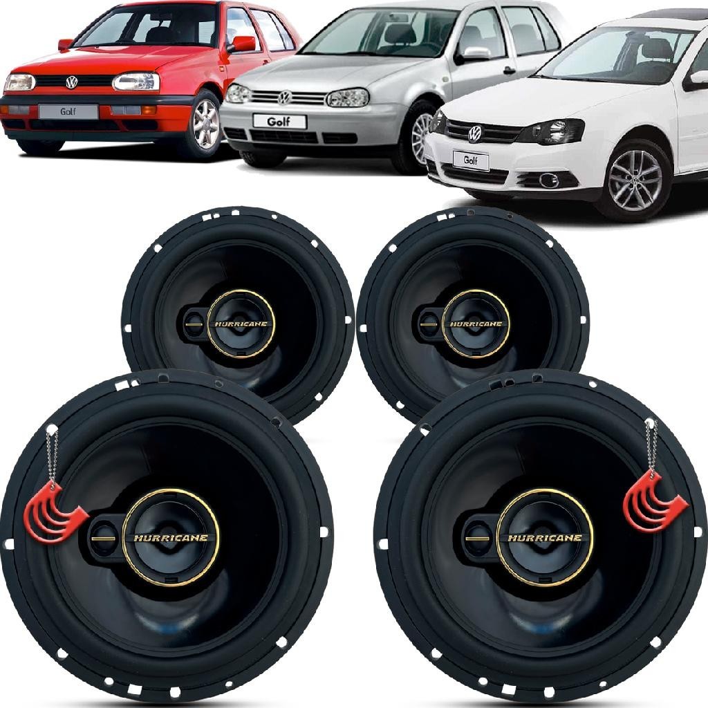Kit Alto Falantes Dianteiros e Traseiros Volkswagen Golf 1994 até 2013 - Hurricane Aurum 480w - Spare Parts and Accessories for Vehicles