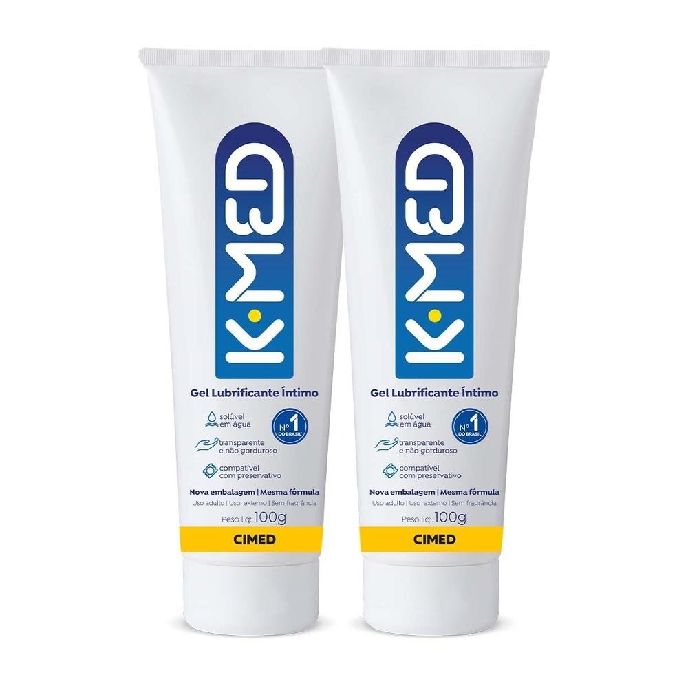 Kit c/ 2 unidades - Gel Lubrificante Íntimo K-med 100g em Oferta na Shopee