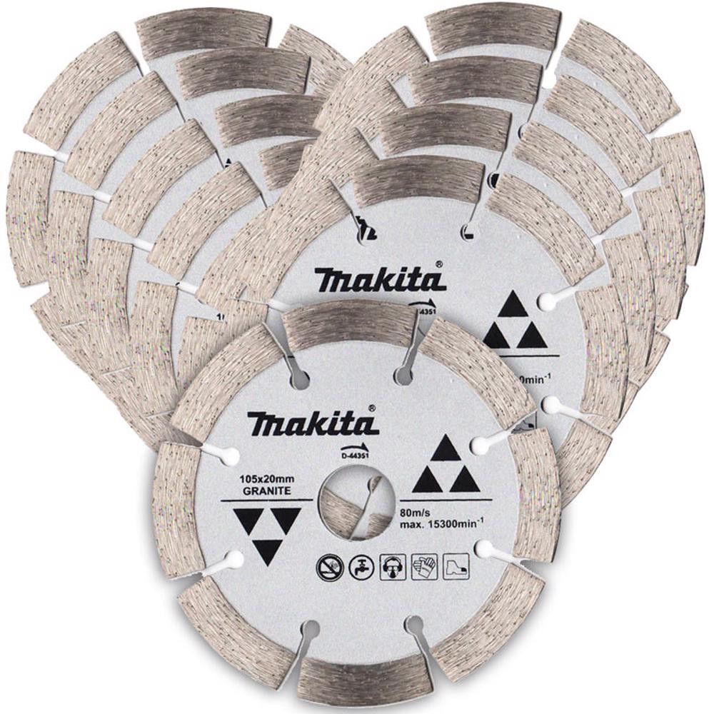 Kit com 10 Disco Diamantados 4.1/8 POL para Granito D-44351 MAKITA em Oferta na Shopee