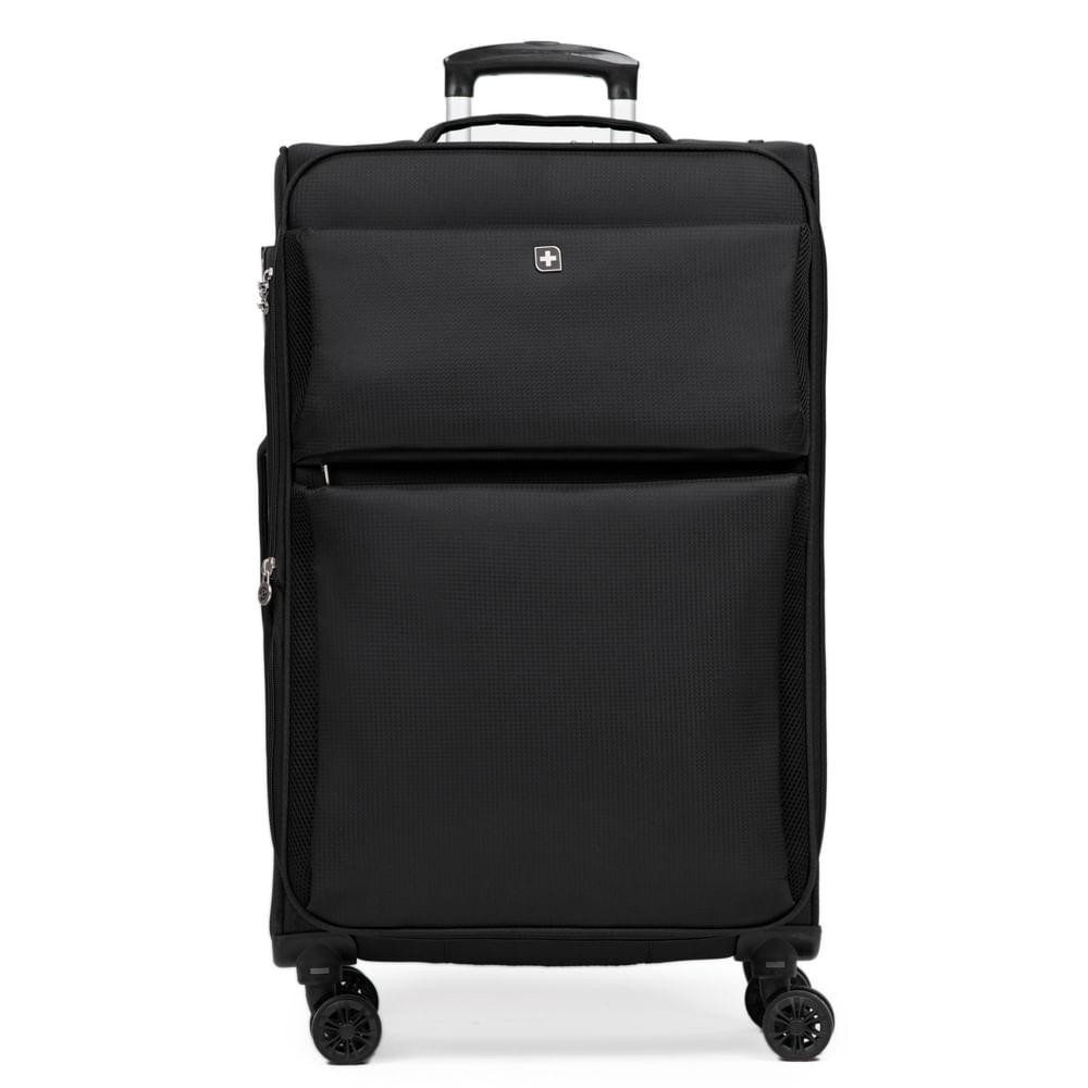 Mala Média Poliéster 4 Rodas Swiss One Verbier II Preto