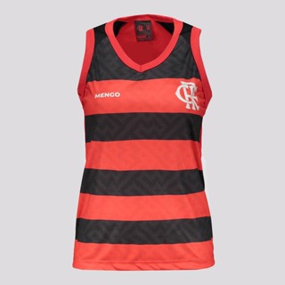 Regata Flamengo Nós Feminina Preta e Vermelha em Oferta na Shopee