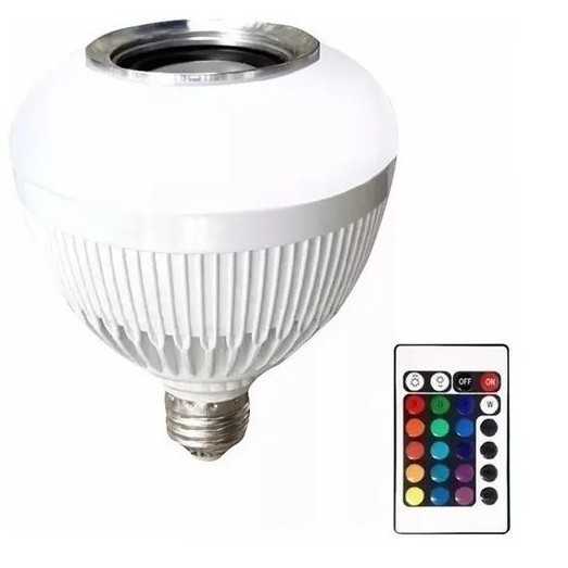 Lâmpada Led Music Bulb Bluetooth Bulbo Rgbw Festa Quarto Dj