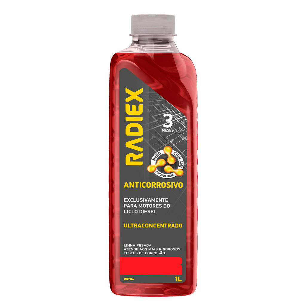 Aditivo Anticorrosivo Ultra Concentrado Vermelho 1 Litro - R-8704 em Oferta na Shopee