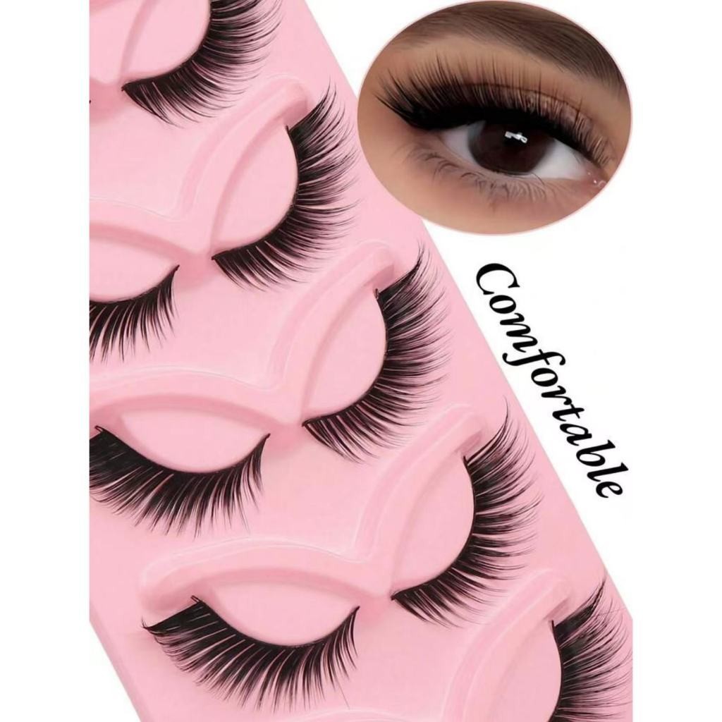 Cartela com 5 pares cílios posticos de cantinho cat 232/233 em Oferta na Shopee