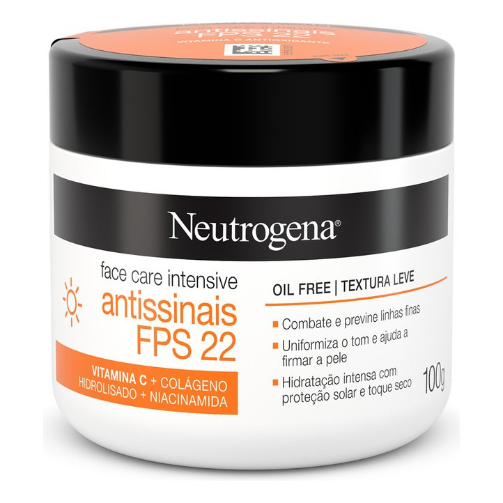 Neutrogena Creme Antissinais Com Vitamina C E Colágeno 100g em Oferta na Shopee