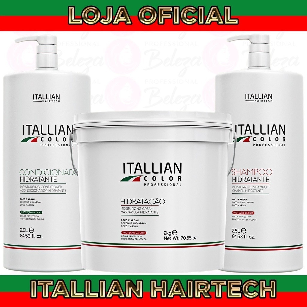 Kit 3 Produtos Itallian Shampoo + Condicionador +mascara 2kg