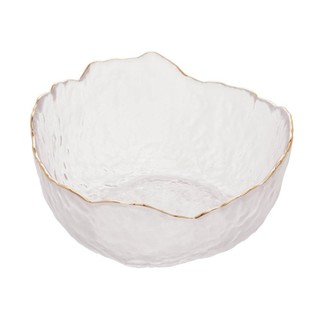 Bowl de Cristal Martelado 13cm com Borda Dourada Wolff Taj para Sobremesas, Entradas e Petiscos