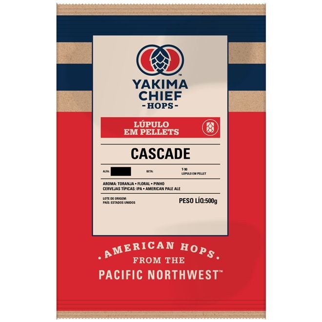 Lúpulo Cascade T90 em Pellets para Cerveja Artesanal - 500g