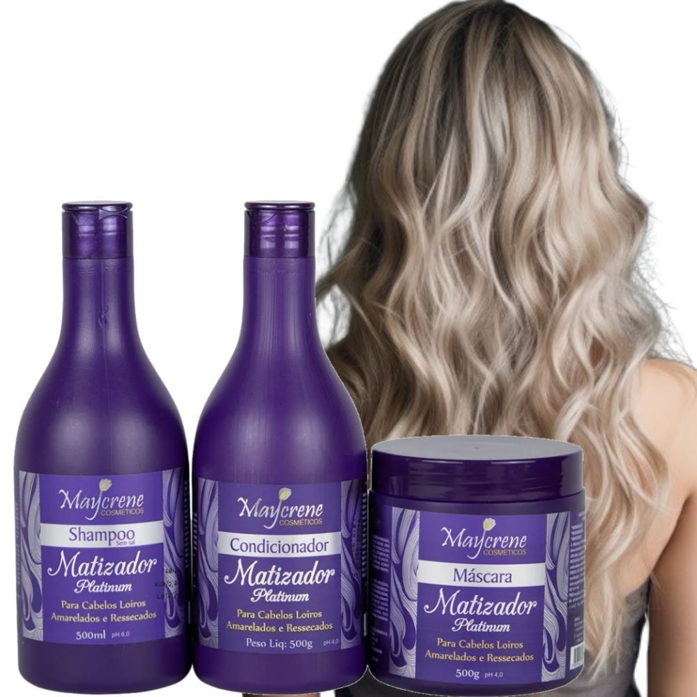 Cabelo Shampoo Capilar Matizador Platinum Maycrene Cosméticos em Oferta na Shopee