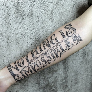 Nada É Impossível Tattoo Sticker Tatuagem Temporária Homem E Mulher À Prova D