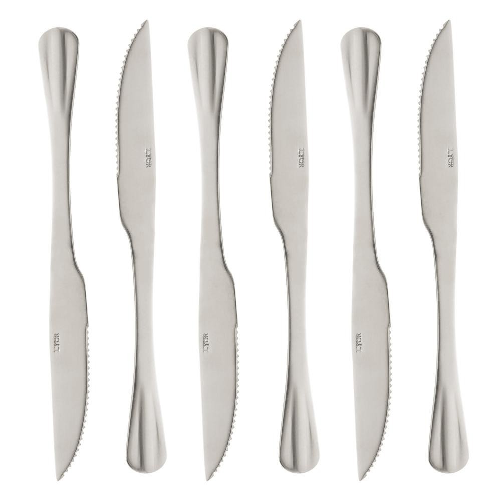 6 Facas para Churrasco Lyor Positano de Aço Inox 23cm - Home & Living