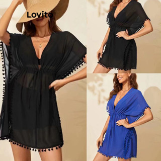 Lovito Capas Boho Simples Com Franjas E Rendas Para Mulheres LNL43185