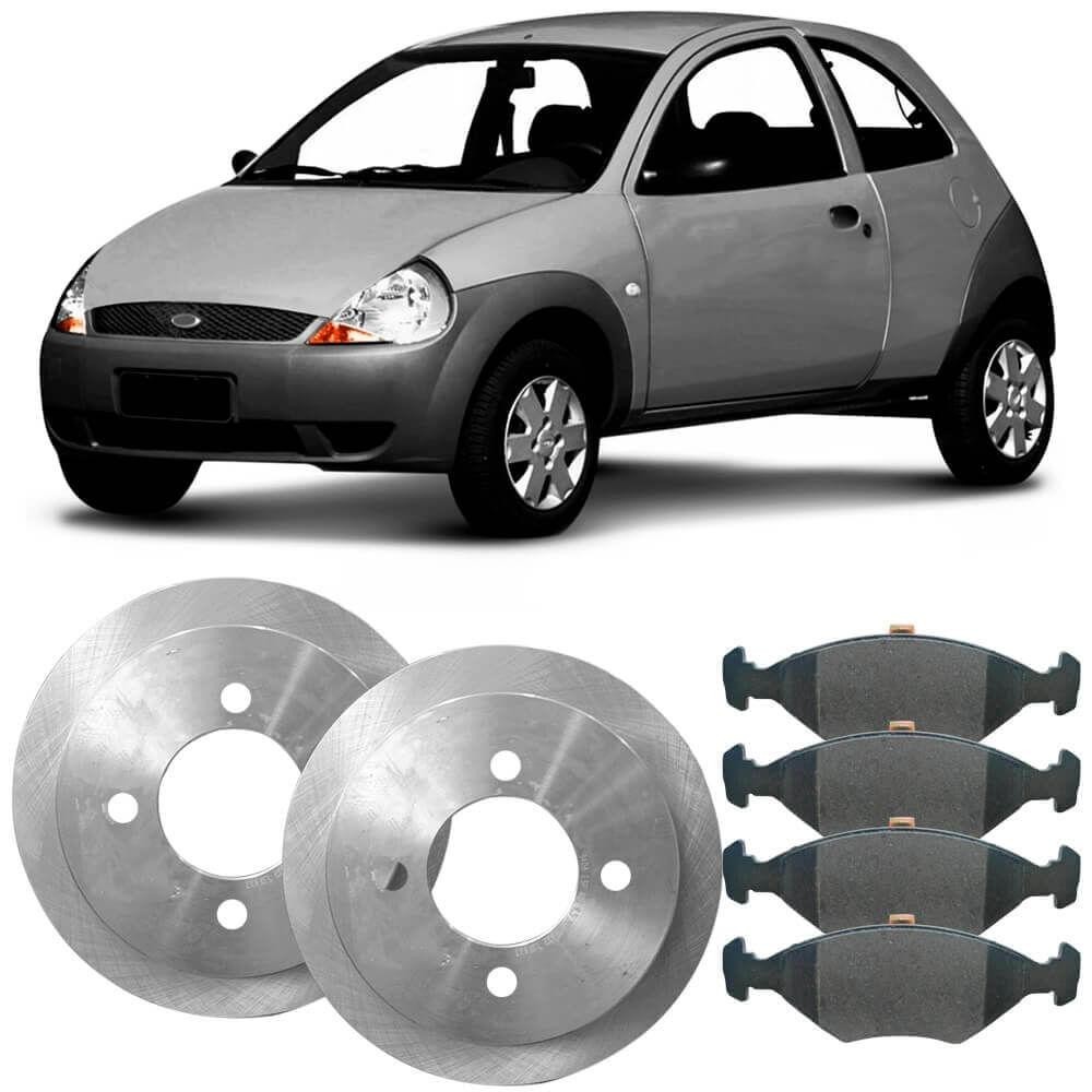 Detalhes do Kit Pastilha Disco Freio Ka 1.0 1.3 98 A 2009 Diant Sólido