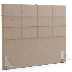 Cabeceira Cama Box Casal King 195 cm Roma W01 Linho Bege Escuro - Lyam
