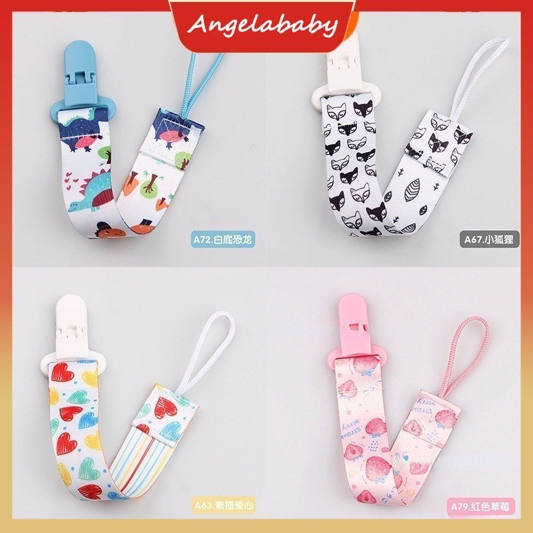 Clip Pacifier Com Corrente/Cartoon Print Holder Anti-Queda Crianças Para Bebês Cordão De Brinquedo em Oferta na Shopee