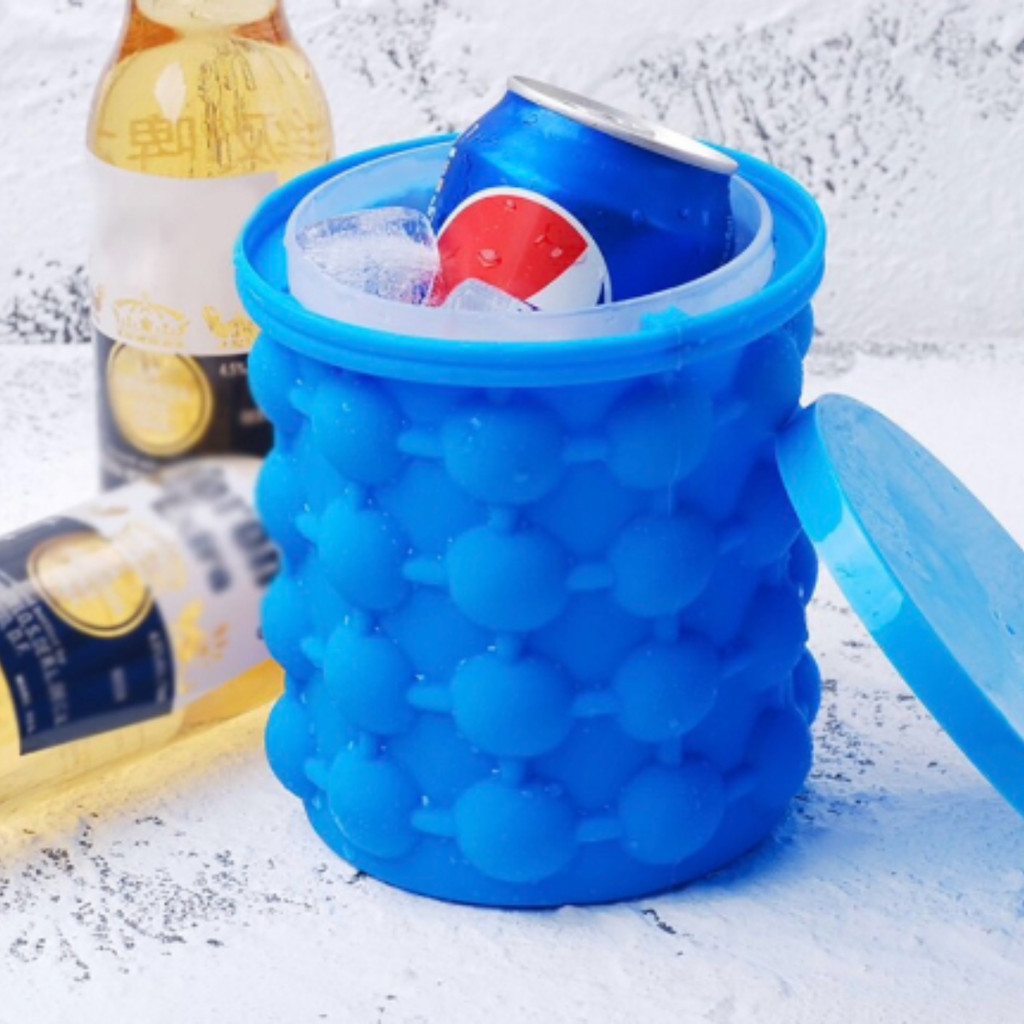 Balde Forma De Gelo Silicone Gel Ice Magic Da Tv Cubos de Gelo