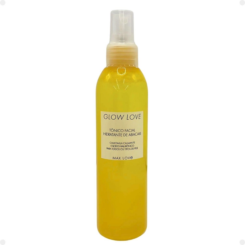 Tônico Facial Max Love Para Todos os Tipos de Pele Glow Love Hidratante De Abacaxi 200ml