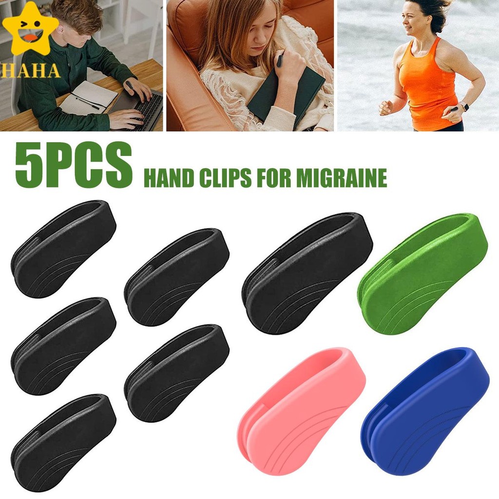 5 Pçs Clipe De Acupressão Silicone Wearable Enxaqueca Alívio Portátil Leve Dor De Cabeça Massagem Shopbc1083