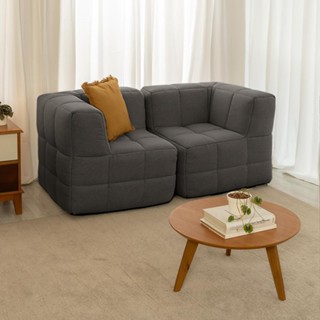 Sofá Guldi Popup com 2 Módulos Canto Linho Grafite em Oferta na Shopee