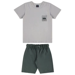 Conjunto Infantil para Menino com Camiseta e Bermuda Guloseima