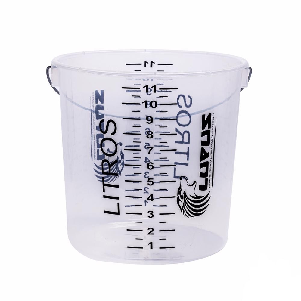Balde Graduado Transparente Com Capacidade de 11L (2039) - Lupus em Oferta na Shopee