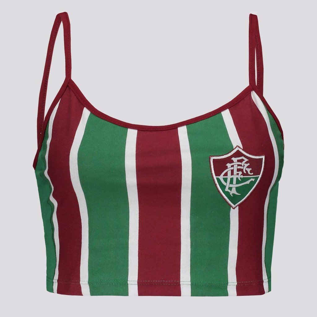 Cropped Fluminense Campo Feminino Verde e Vinho em Oferta na Shopee