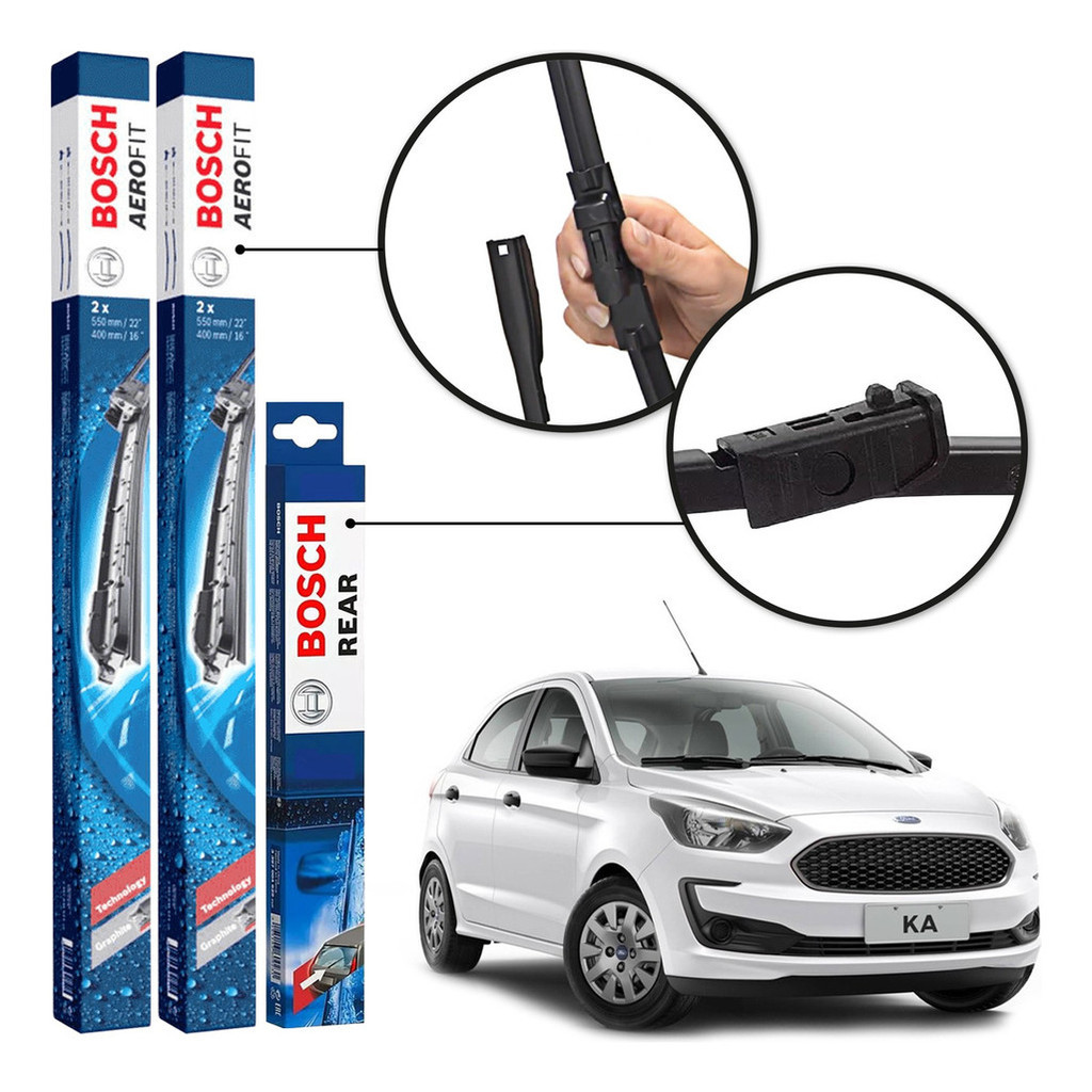 Kit Palheta Parabrisa Diant E Traseira Bosch Ka 2015 A 2020 em Oferta na Shopee