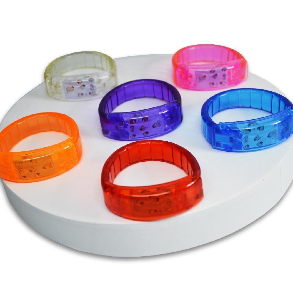 Kit 6 Pulseiras De Festa Led Bracelete Balada Rave Casamento