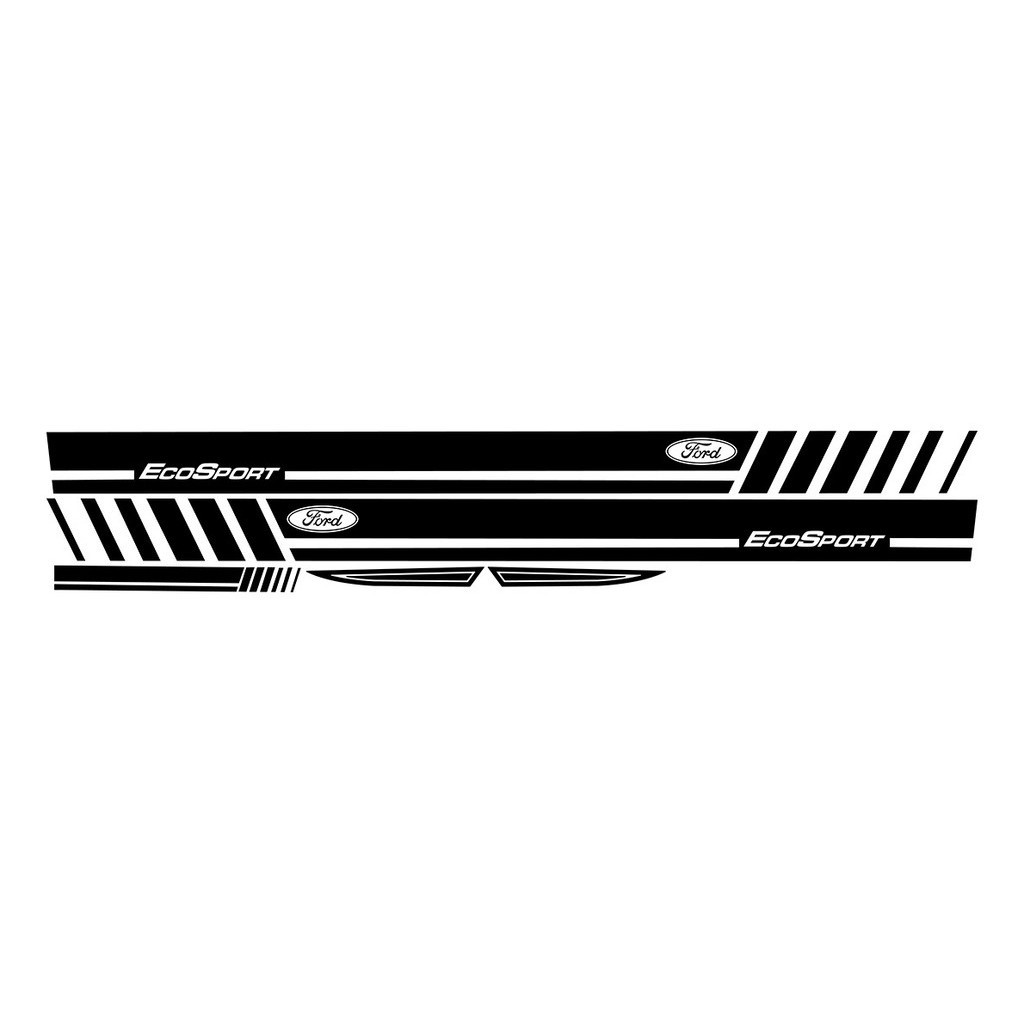 Kit 5 Adesivo Lateral Ford Ecosport Freestyle Tuning Sport