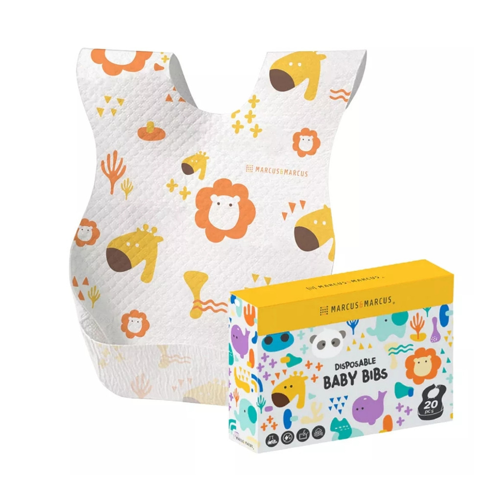 Babadores Descartáveis Absorventes Com Cata Migalha Marcus E Lola 20 Unidades Branco