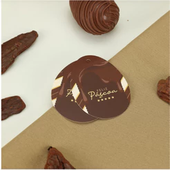 20 Tags Em Formato De Ovo de Pascoa CHOCOLATE 3954 ( PASCOA JANGO 2025 )