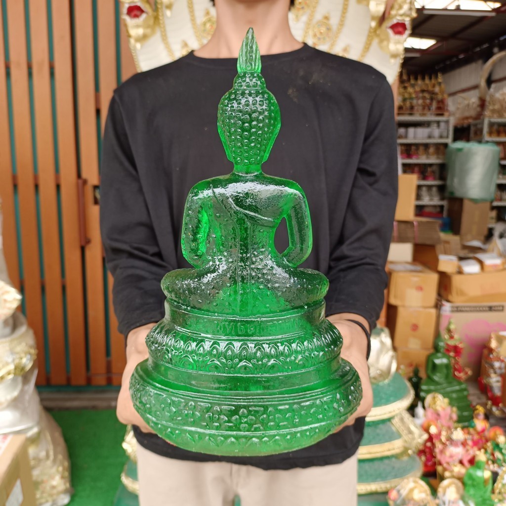 รูปสินค้า พระมรกตเขียว พิมพ์โบราณ หน้าตัก 5 นิ้ว บูชาเสริมดวง