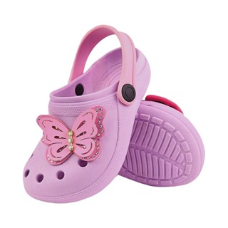 Sandália Infantil Menina Borboleta Com Strass