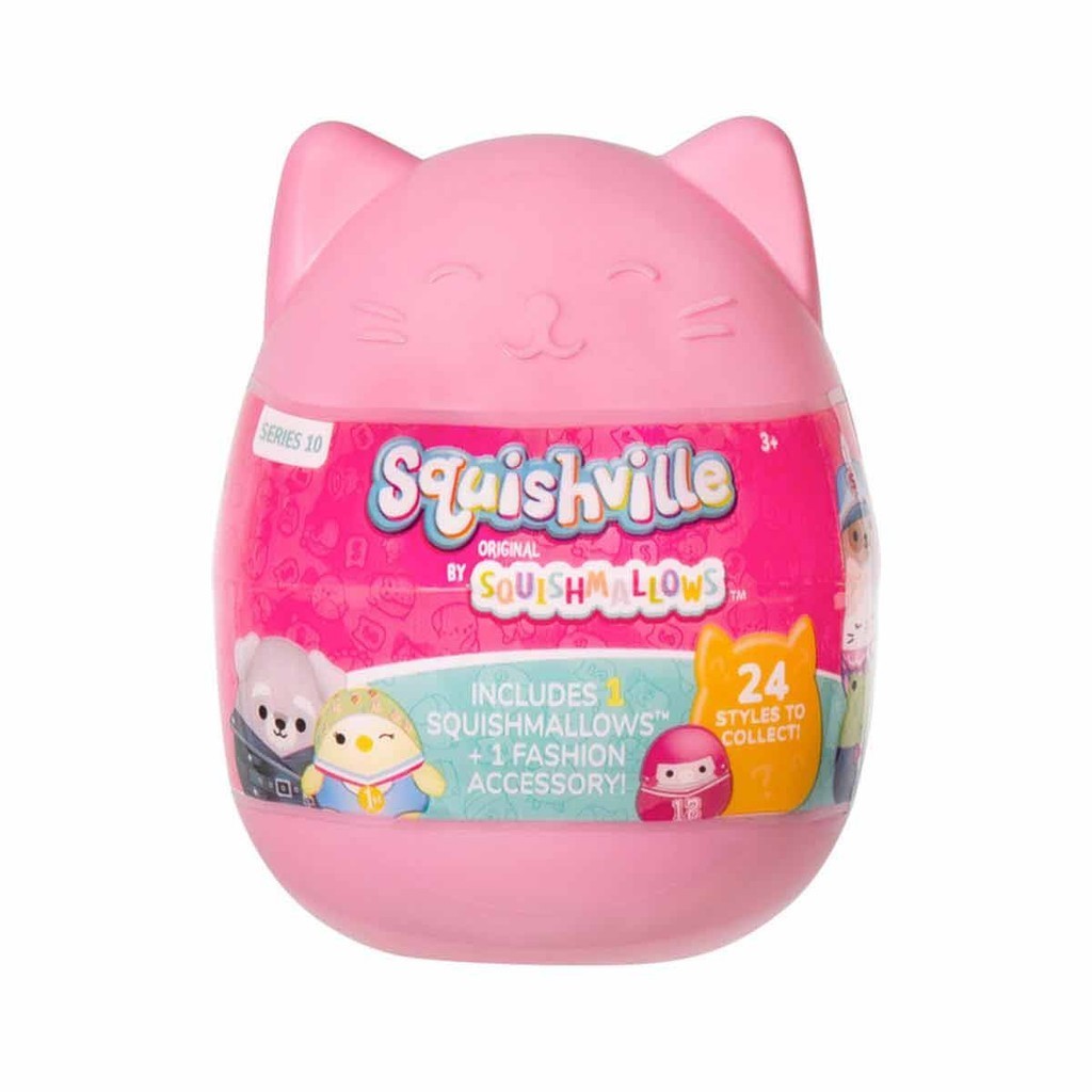 Mini Squishmallow Surpresa Rosa - Squishville Série 10 - Mom & Baby