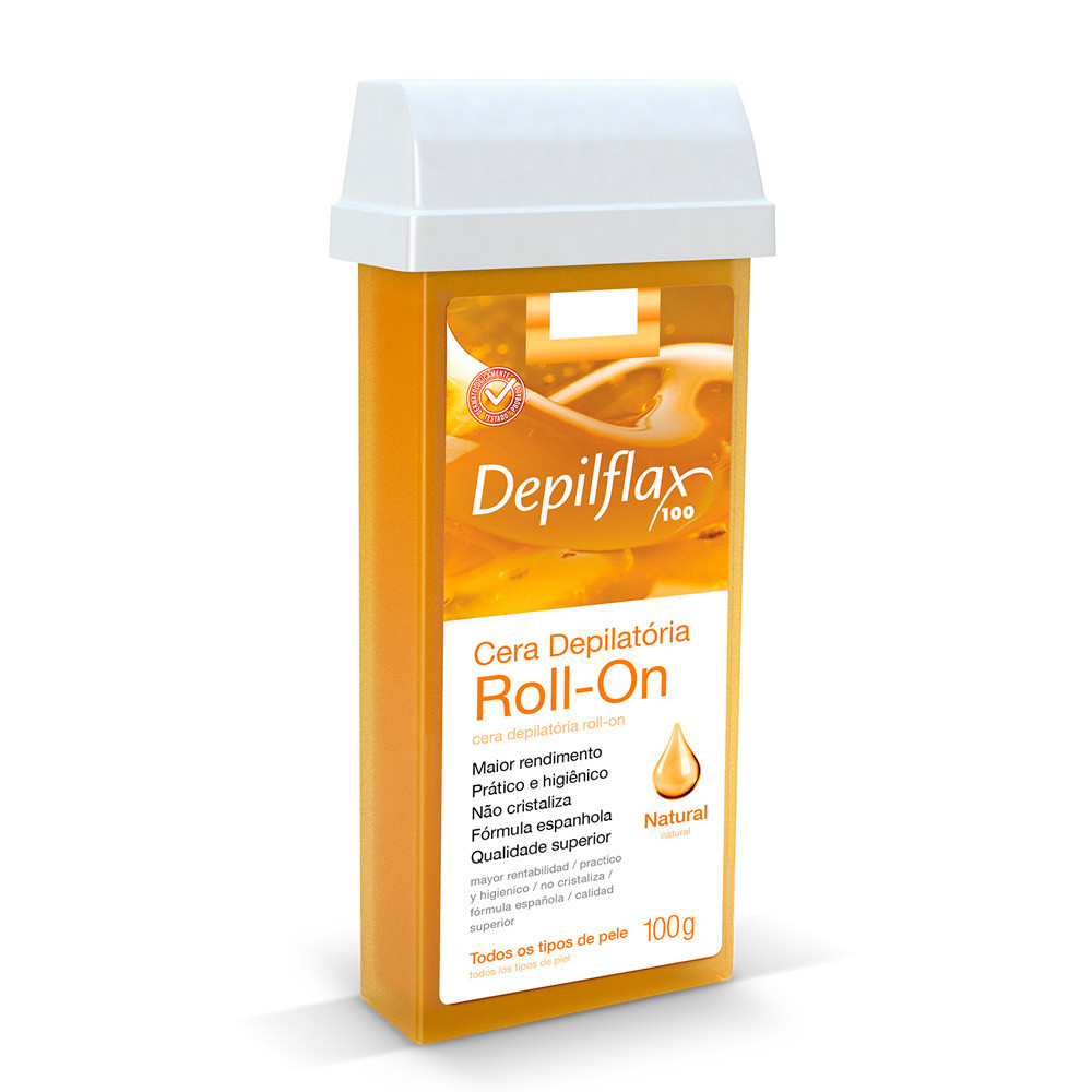 Refil Cera Depilatoria Roll On Natural Depilflax 100g